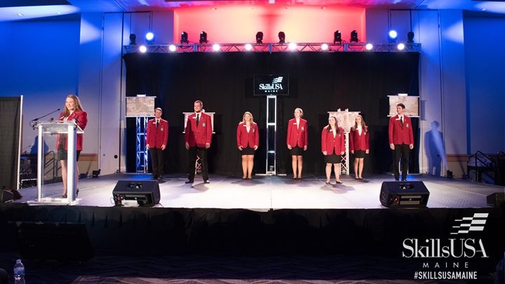 Ellie Goheen 18 begins opening ceremonies with the introduction of state officers.