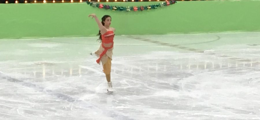 Alexis Michaud 20 skates as Moana, at The Forum for their 37th annual musical on ice.