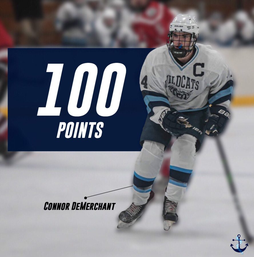 Demerchant joins former teammates Thomas Patenaude and Jake Stevens, as well as Assistant Coach Darren Carlisle in the 100 point club 