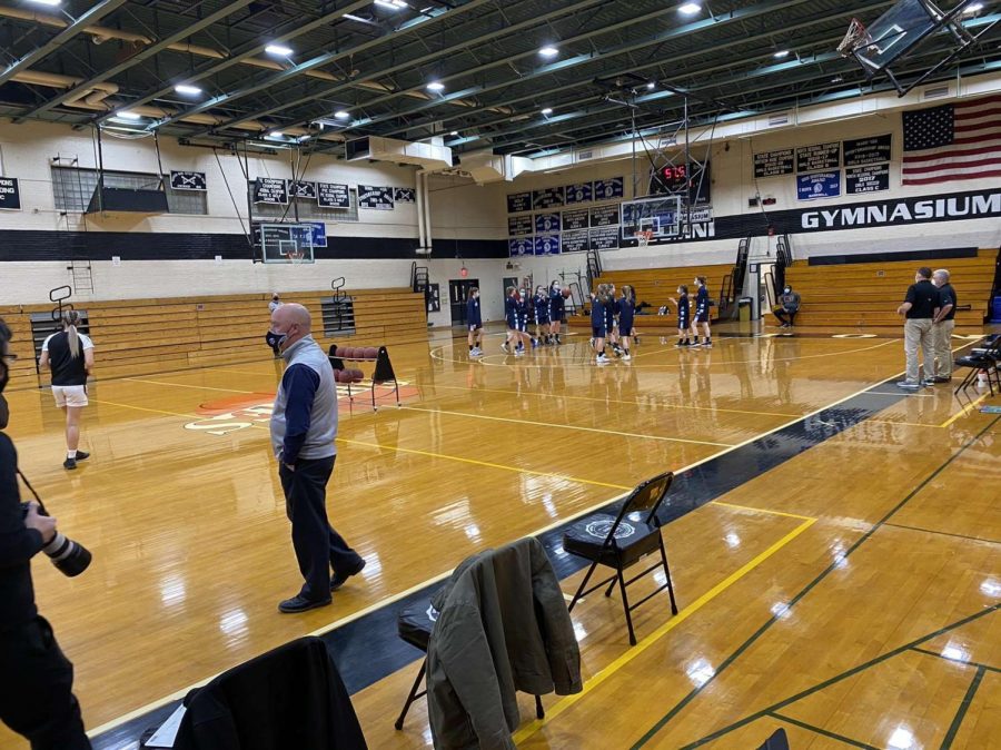 The gymnasium at Houlton High School ahead of Wednesday’s varsity contest between the Shires and Presque Isle.