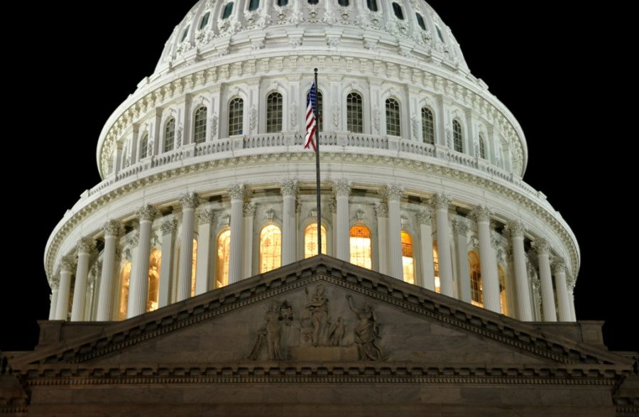 The United States Capitol building, home to the chambers of the House of Representatives and the Senate. 