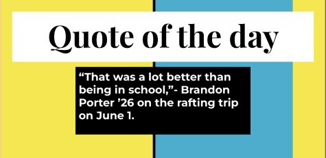 Brandon Porter shares his thoughts on the rafting trip on June 1.