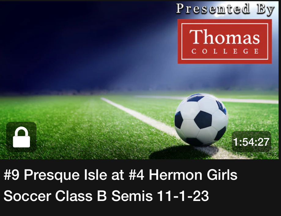 The live stream of the Wildcats versus Hermon soccer match 