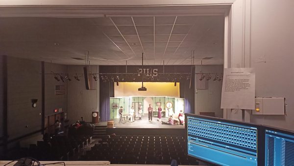 A favorite view of Anchor writer, Xavier Peng, the PIHS auditorium as seen from the light and sound booth.